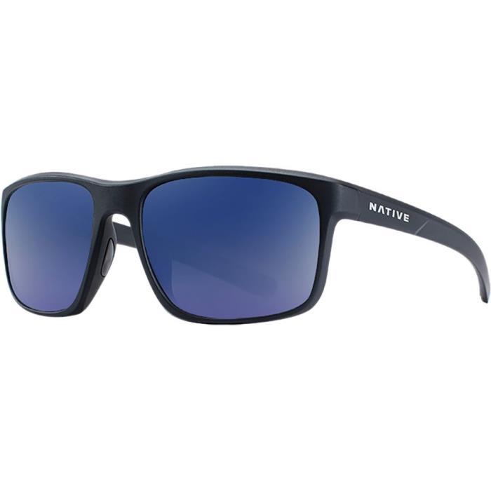 Native Eyewear Wells Polarized Sunglasses Accessories 03906 Matte BL Crystal-Blue Reflex