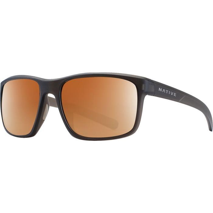 Native Eyewear Wells Polarized Sunglasses Accessories 03909 Dark Crystal Brown-Bronze Reflex