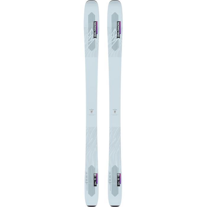 Salomon QST Lux 92 Ski 2023 Women 05730 Grey Dawn/Neon PINK/BL